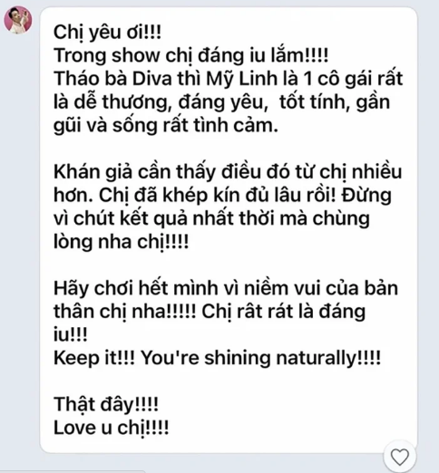 Diva Mỹ Linh hé lộ tin nhắn của Trấn Thành sau khi đàn chị gặp kết quả đáng buồn tại show truyền hình