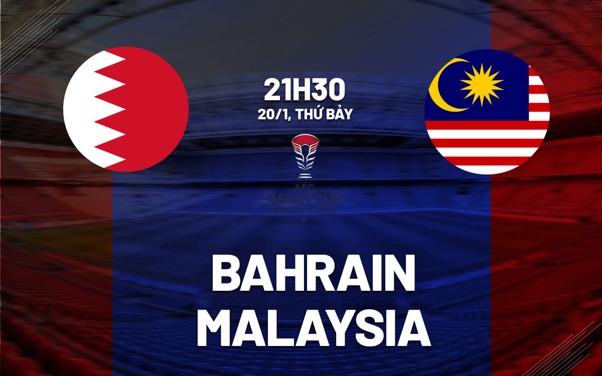 Nhận định bóng đá Bahrain vs Malaysia Asian Cup 2023 hôm nay