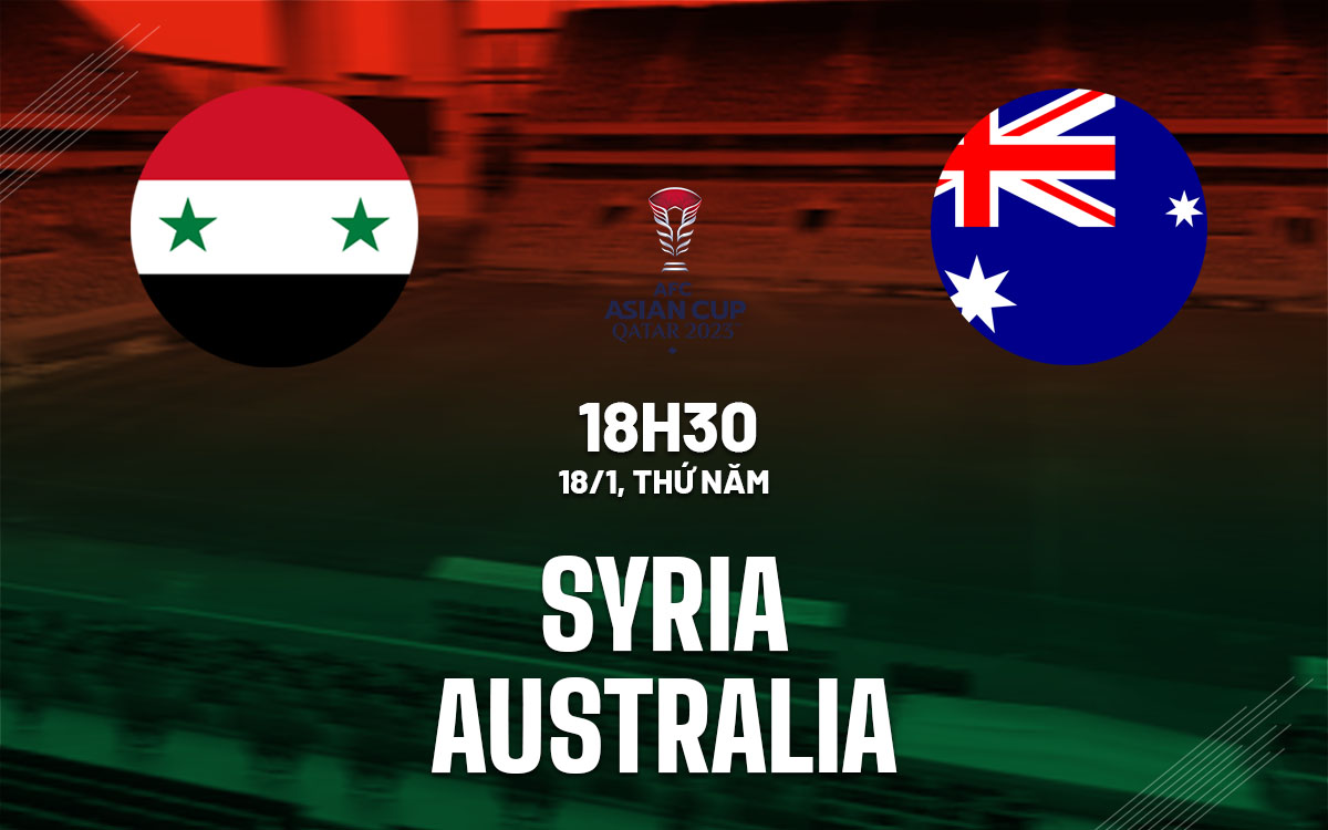Nhận định bóng đá Syria vs Australia Asian Cup 2023 hôm nay