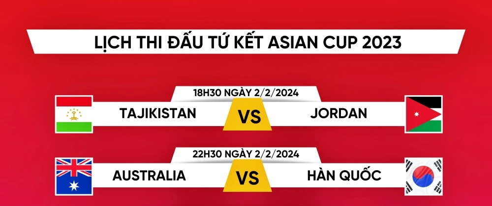 VTV5 trực tiếp bóng đá Asian Cup 2023 hôm nay 2/2