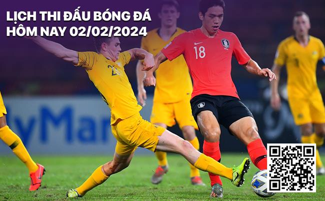 Lịch thi đấu bóng đá hôm nay 2/2/2024: Úc vs Hàn Quốc