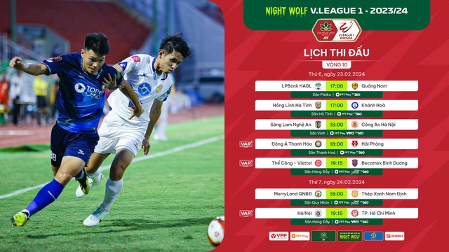 Bình Định vs Nam Định, Hà Nội vs TP.HCM