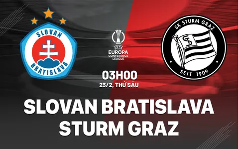 Nhận định bóng đá Slovan Bratislava vs Sturm Graz C3 hôm nay