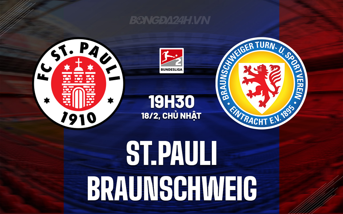 Nhận định bóng đá St.Pauli vs Braunschweig Hạng 2 Đức hôm nay